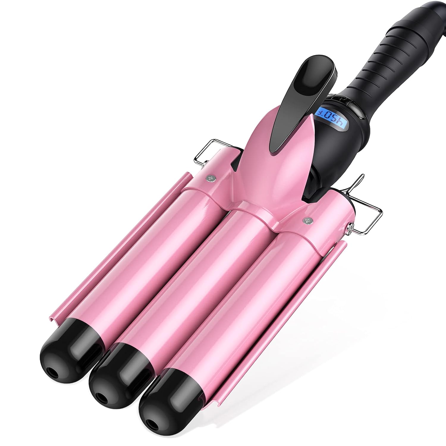 3 Barrel Curling Iron Wand, Ceramic Hair Waver for Beach Waves, Dual Voltage Crimper Iron for Women, Hair Multi-Stylers Tools