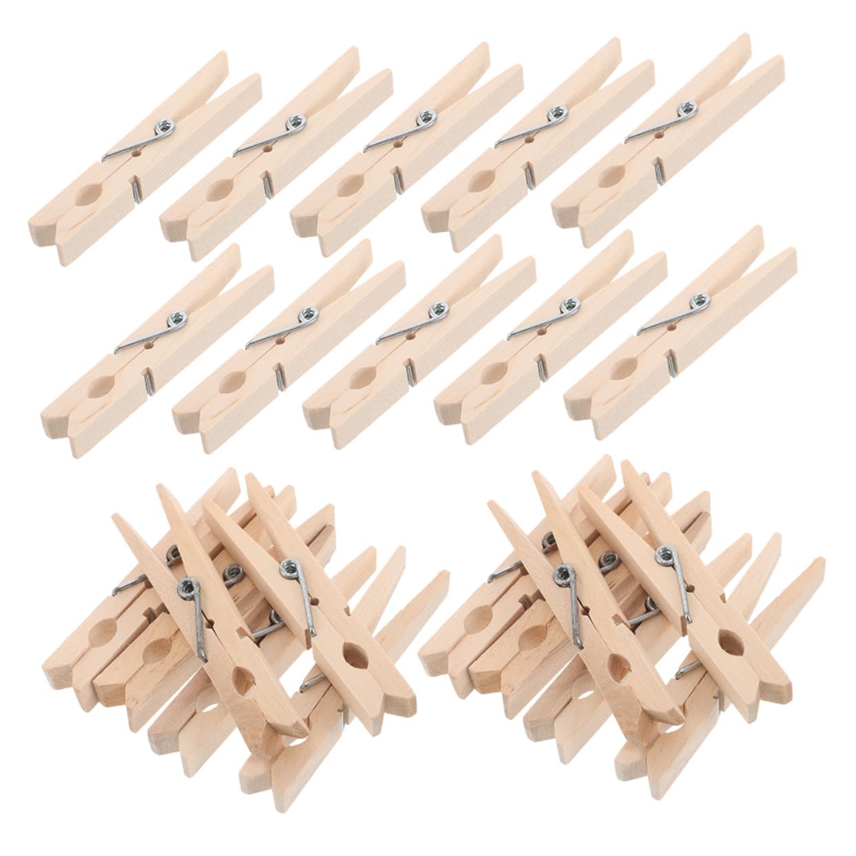 150 pezzi Mollette in Legno Mini Clip Multiuso Antivento per Bucato e Foto Design Compatto e Resistente per Asciugatura Sicura all Aperto e Artigianato