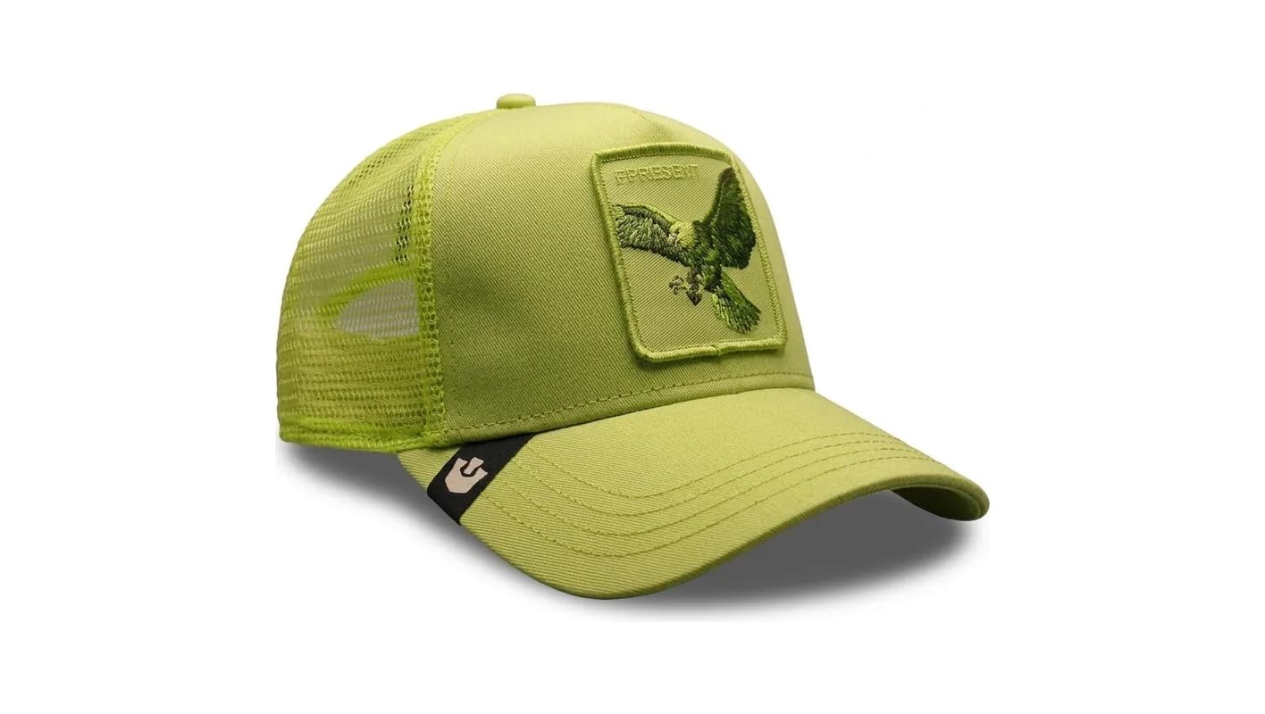 Goorin Bros. Gorra Trucker The Farm Cactus con Parche de Águila, Verde