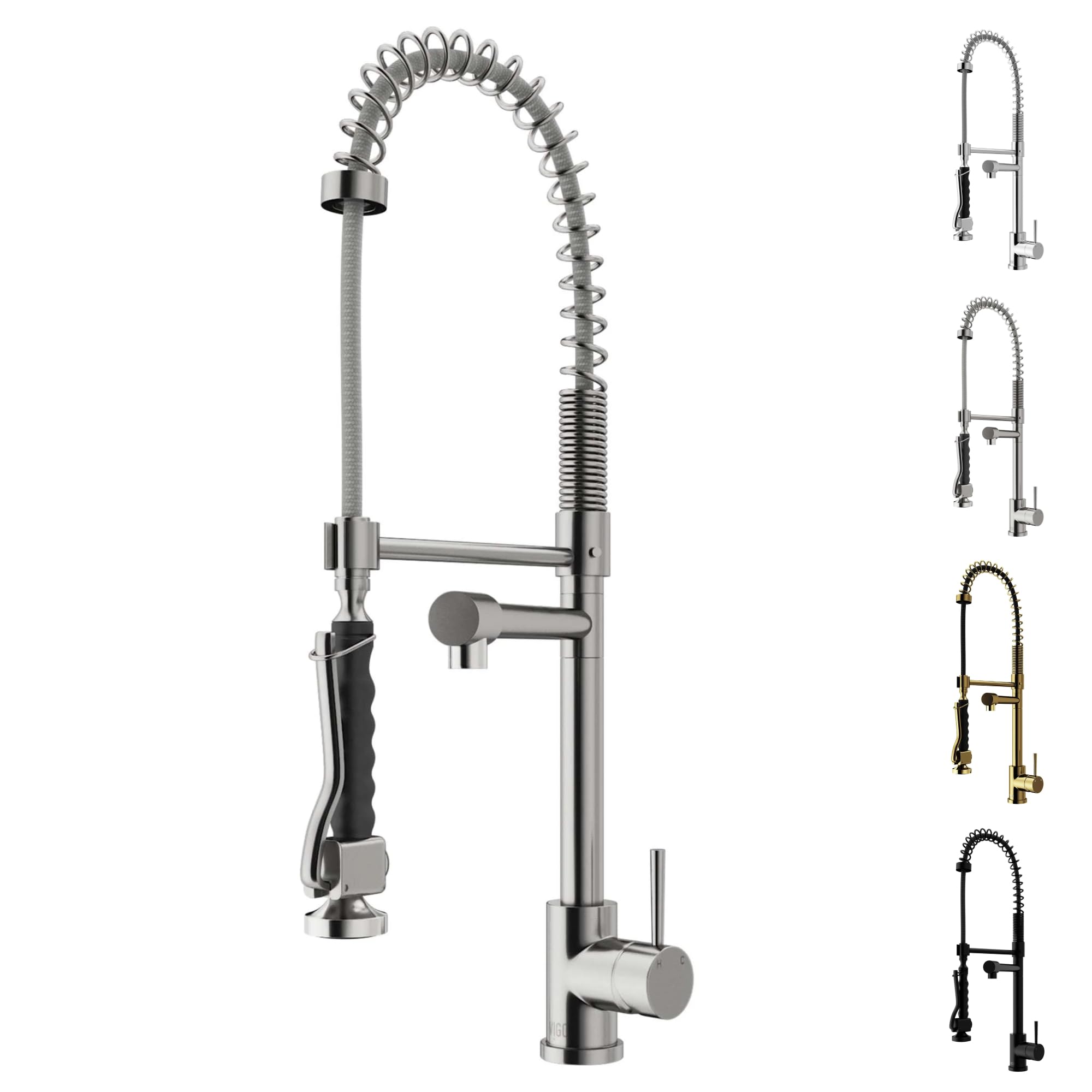 VIGO Zurich 27'' H Single Handle Pull-Down Sprayer Kitchen Faucet