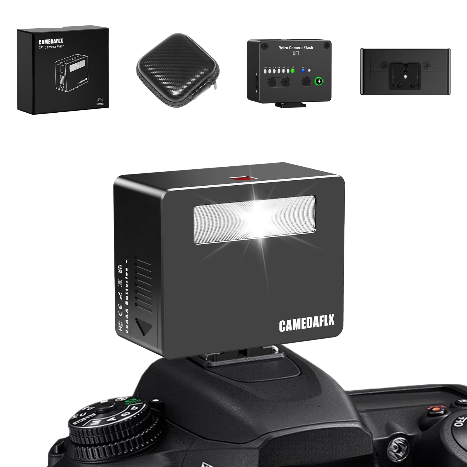 Amazon.com : CAMEDAFLX CF1 Mini Camera Flash Aluminum Camera Flash