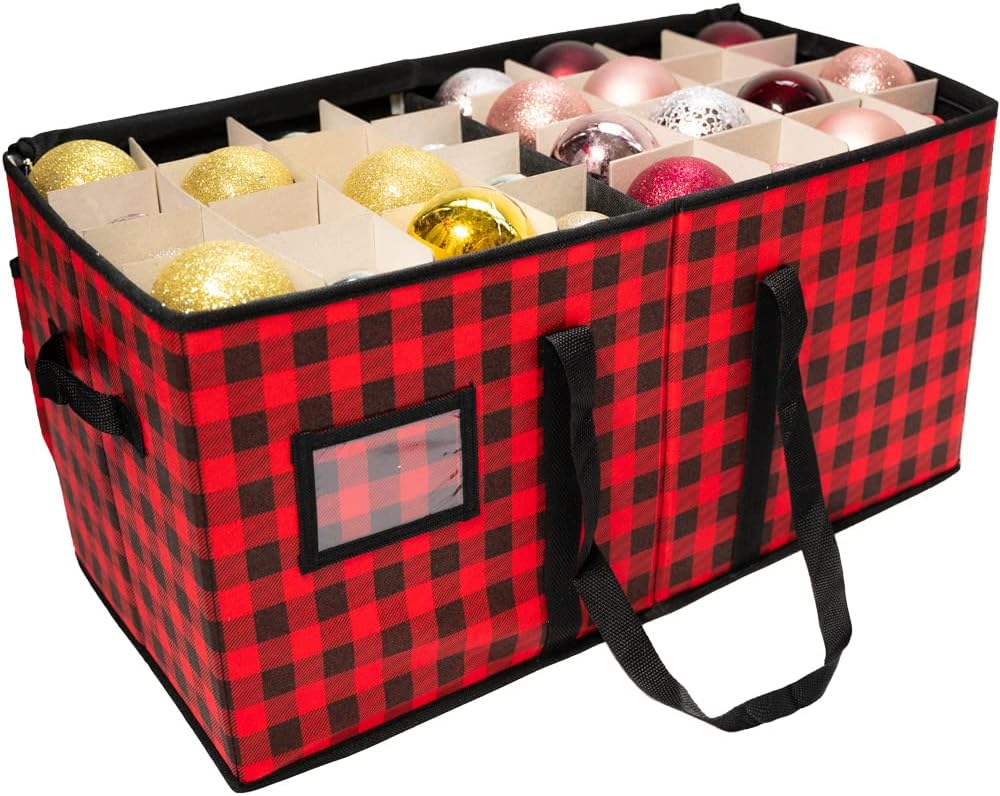 Large Christmas Ornament Storage Container Box, Fits up to 128