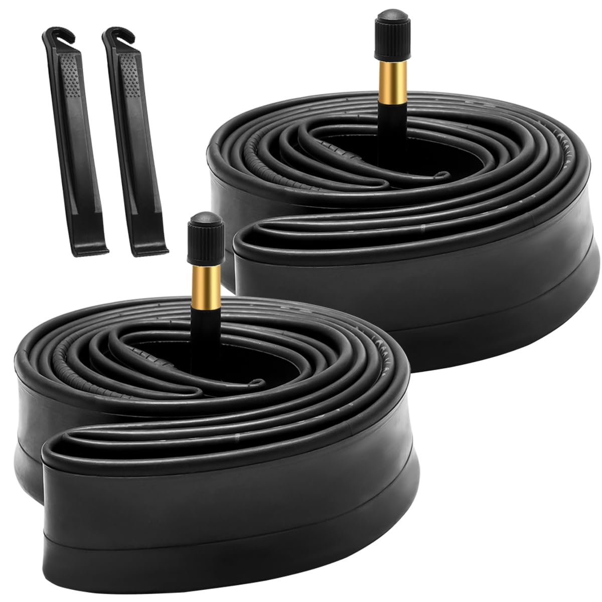Amazon.com : 700x38c/700x40c Bike Tube 2 Pack with 2 Tire Levers