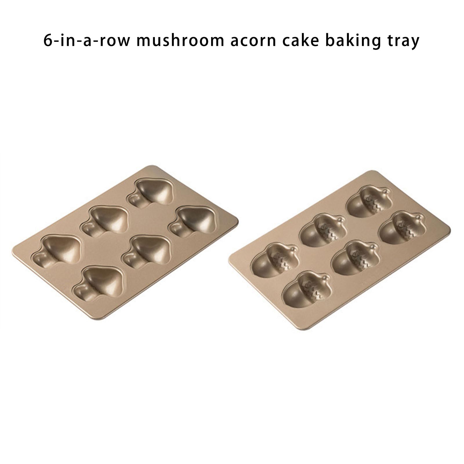2 moldes antiadherentes para magdalenas, 6 cavidades de chocolate y galletas, acero al carbono para hornear golosinas de horno