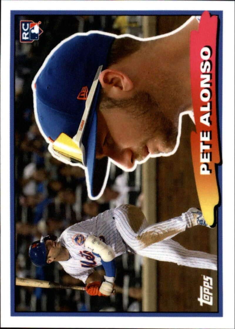 2019 Topps Throwback Thursday Baseball #224 Pete Alonso RC Rookie New York Mets 1988 Topps BIG Design Print Run 677