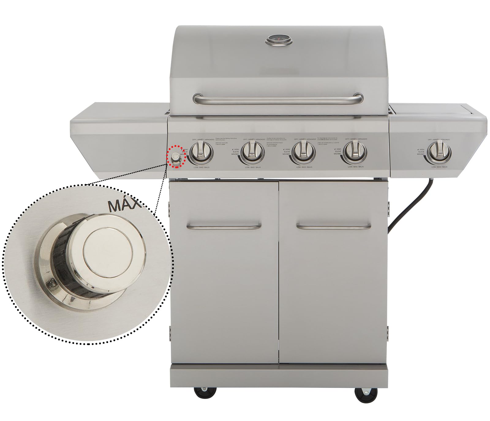 DHL-128-5Q Pulse Igniter 5 Outlet for Nexgrill 5 Burner Grill 720-0830H 720-0925P 720-0783W 720-0830X 720-0783EH 720-0830HR Nexgrill Pulso Igniter Button 07800 0058a0 Reemplazo de Encendedor Nexgrill