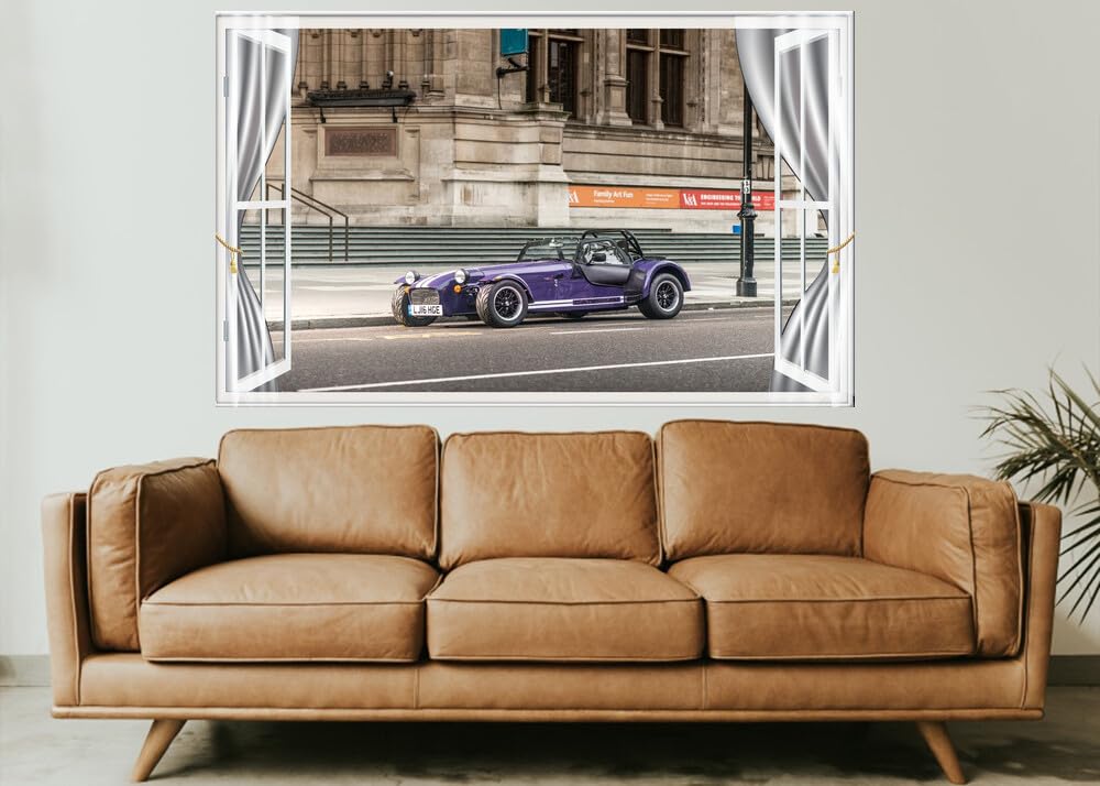 JVERF - JZZE13054 Caterham Seven| Self-Adhesive Open Window Wall Sticker