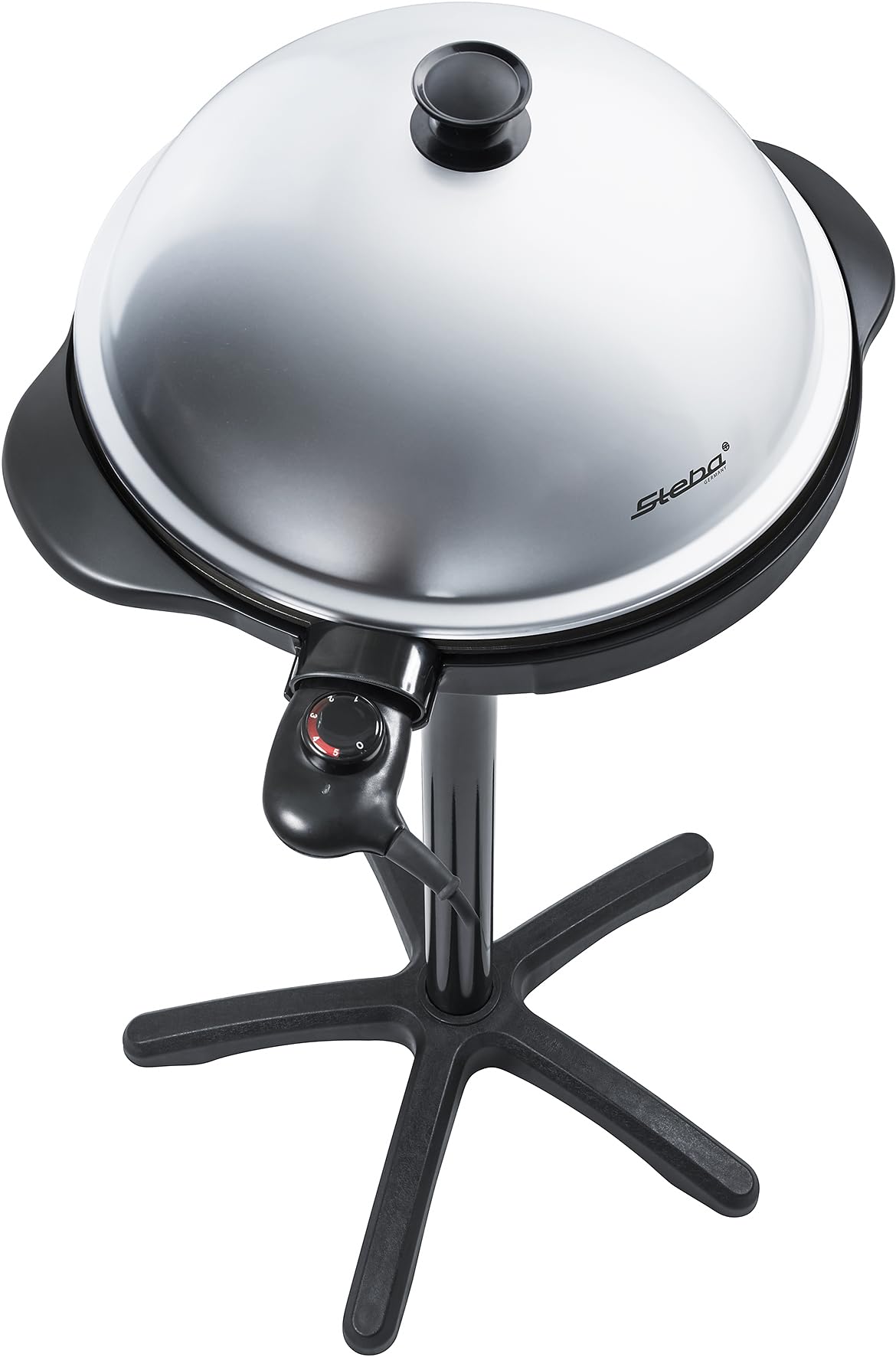Steba VG 250, Negro, Gris, 1800 W, 5000 g, 1000 x 550 x 430 mm - Parrilla | Tapa, baja grasa, regulación de temperatura continua, fácil limpieza