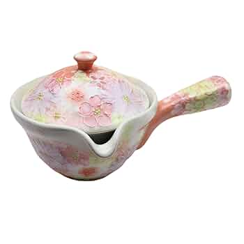 新品未使用　【薄紅花景色　平急須】瀬戸焼 急須 工房「ゆずりは」 6e46c309dd62a21e242d3f7bd613ae