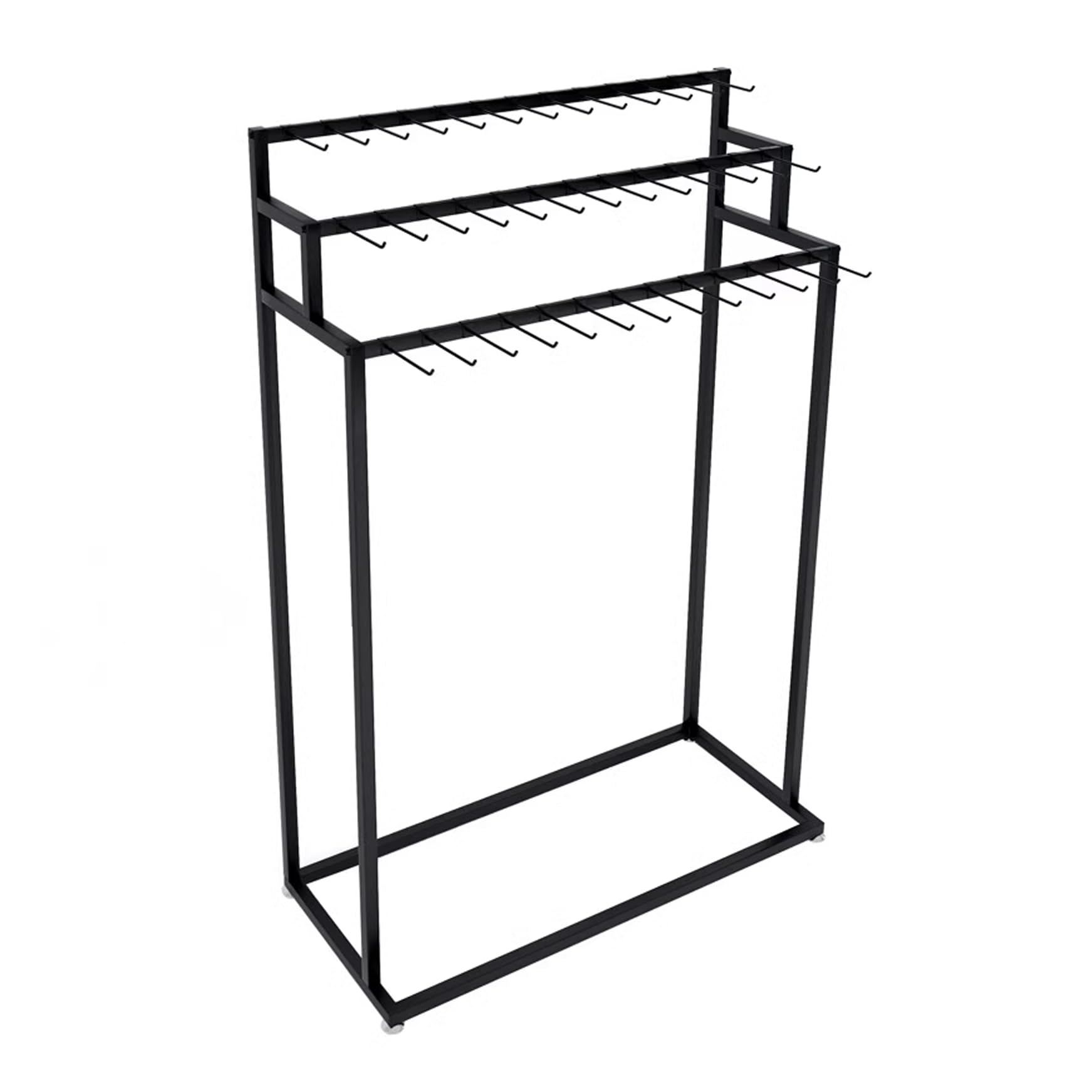 Bodenstehender Gürtelaufhänger mit beweglichem Krawattenhalter, platzsparendes Regal für Schal und Geldbörse, ideal für den Einzelhandel, Schwarz (100 x 40 x 150 cm) – perfekt für die Aufbewahrung von