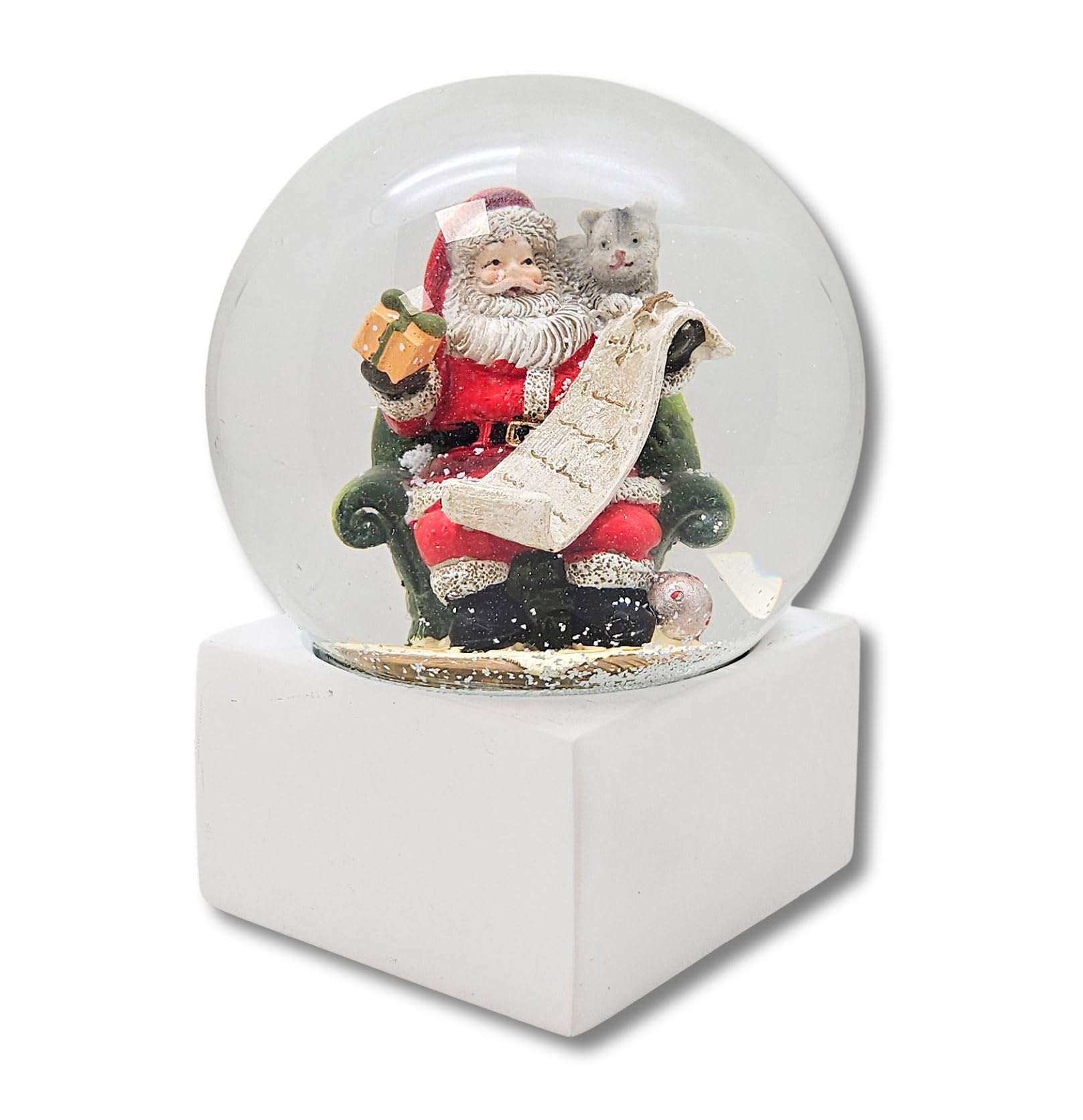 Bola de nieve de Navidad de 100 mm con Papá Noel Pure-Line