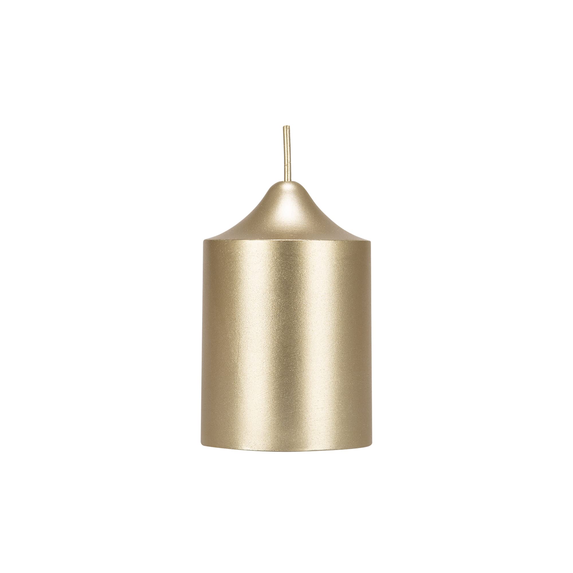 SRG 1 pc Unscented Gold Dome Top Round Pillar Candle, Hand Poured Premium Wax Candles 3 Inch x 9 Inch, Home Décor, Wedding Receptions, Baby Showers, Birthdays, Celebrations, Party Favors & More