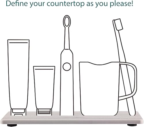 Miniatura 6 de NiuYichee 2 posavasos de diatomita absorbentes de agua (12.2 x 4 pulgadas), diseño ranurado, piedra absorbente de agua utilizada para jabones de