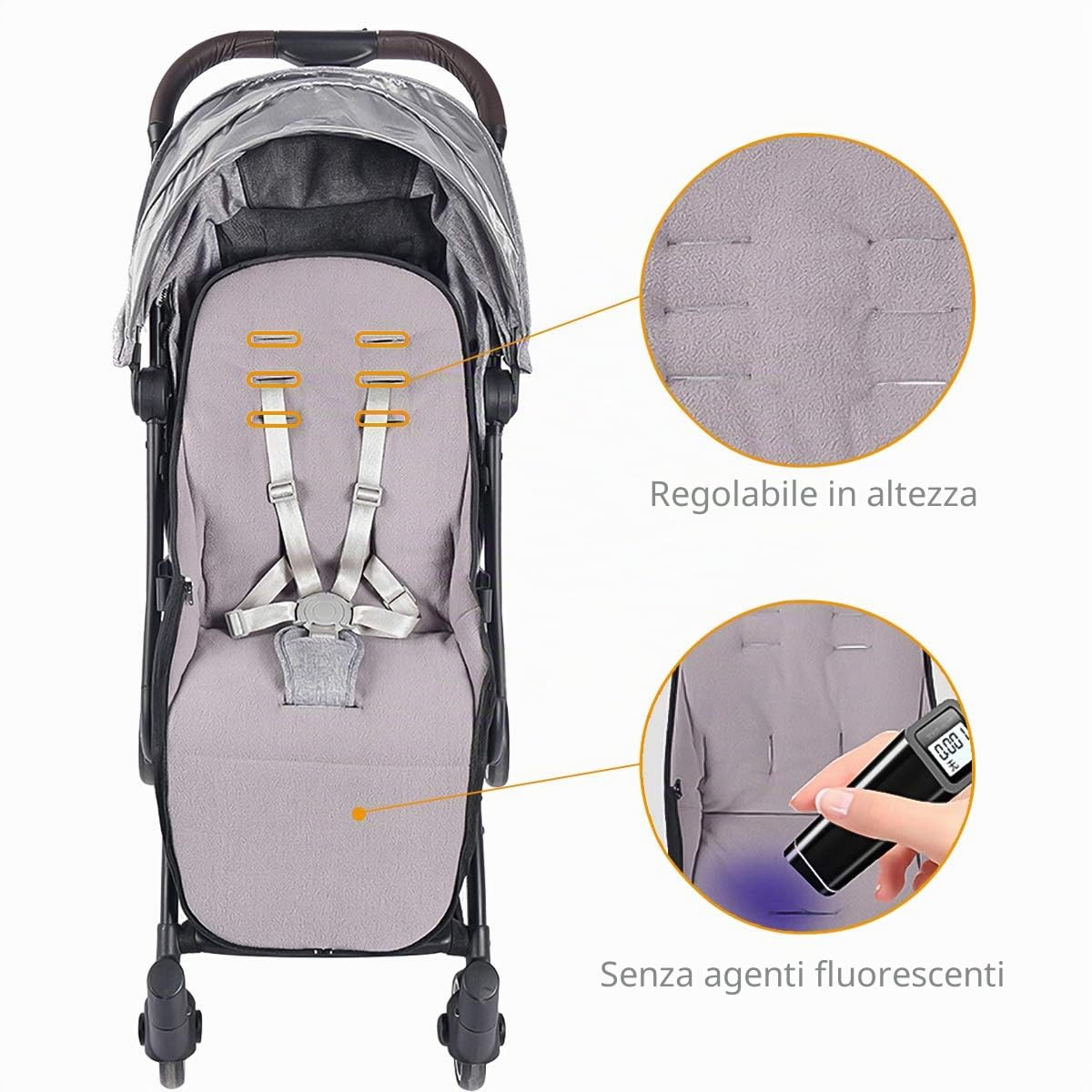 SONARIN Sacco Termico universale Premium per passeggino,impermeabile e antivento,universale per passeggini