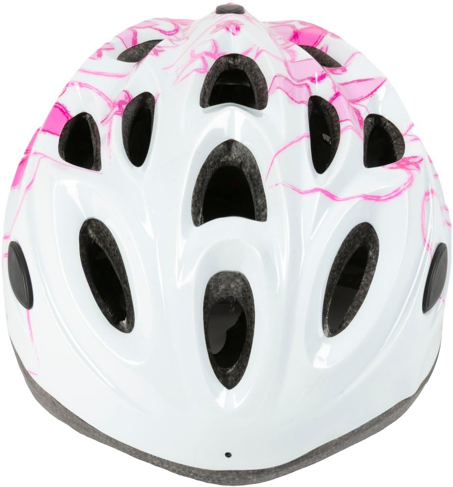 Casco bici regolabile in poliestere resistente agli urti. Forma aerodinamica e lacci regolabili. Elmetto con chiusura a clip. Prodotto conforme alla normativa europea EN 1078.