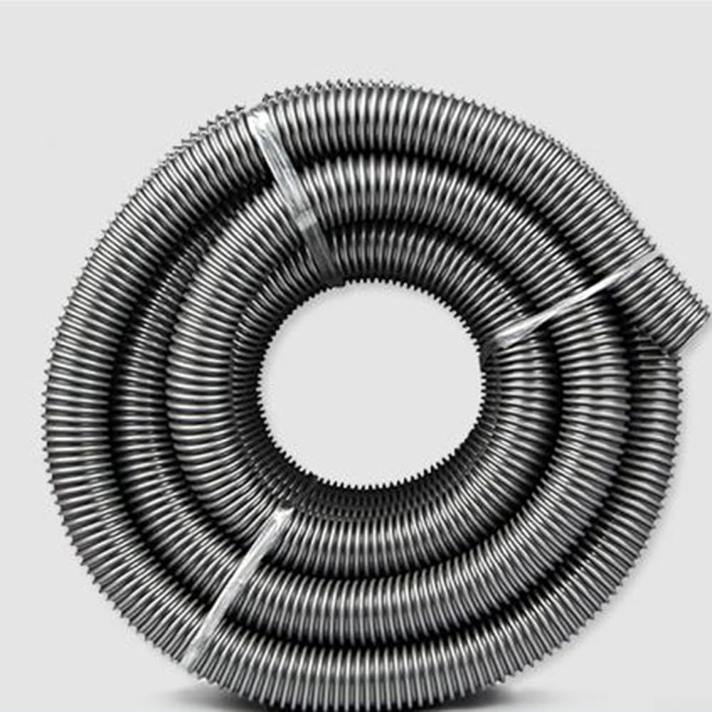 Tubo per Aspirapolvere RANRAO, Flessibile Filettato, Lunghezza 3 m, Diametro Interno 50 mm, Grigio
