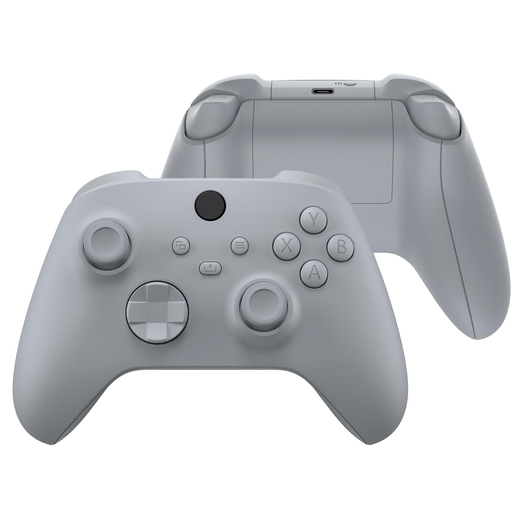 eXtremeRate Carcasa para Xbox Series X S Mando Accesorios Carcasa Completa Protector Placa Trasera Funda Frontal Empuñadura Agarre Botones para Xbox Serie S X Control-No Incluye Mando(New Hope Gray)