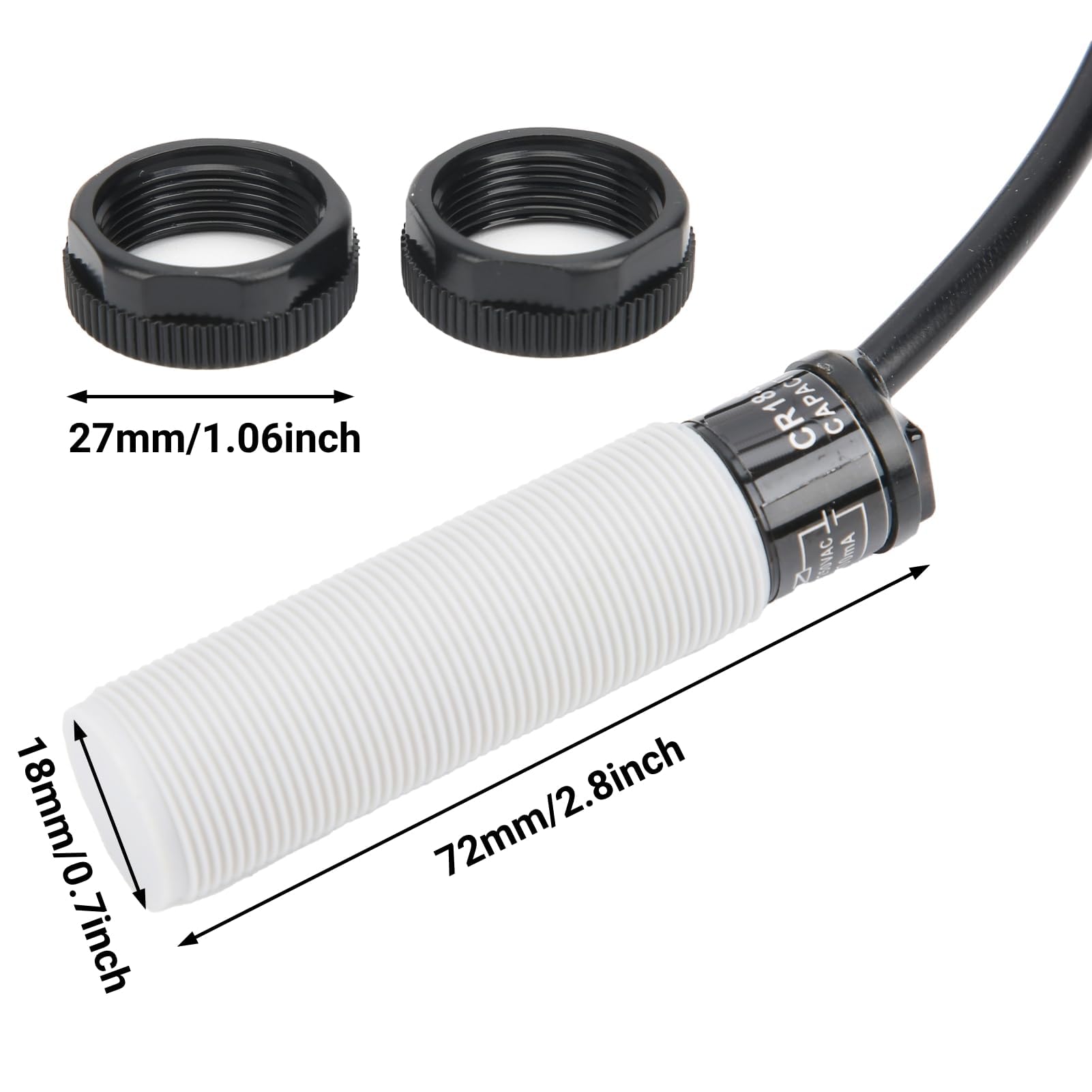 Näherungsschalter Kapazitiver Annäherungsschalter Sensor Stromverteilungsschalter Steuergeräte 90-250V Wechselstrom mit Starker Entstörung(CR18-8AC)