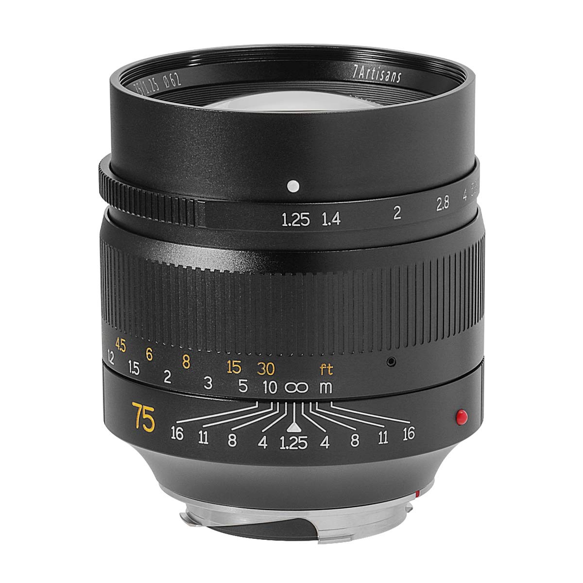 Amazon.co.jp: 7artisans 七工匠 75mm F1.25 ブラック 単焦点レンズ