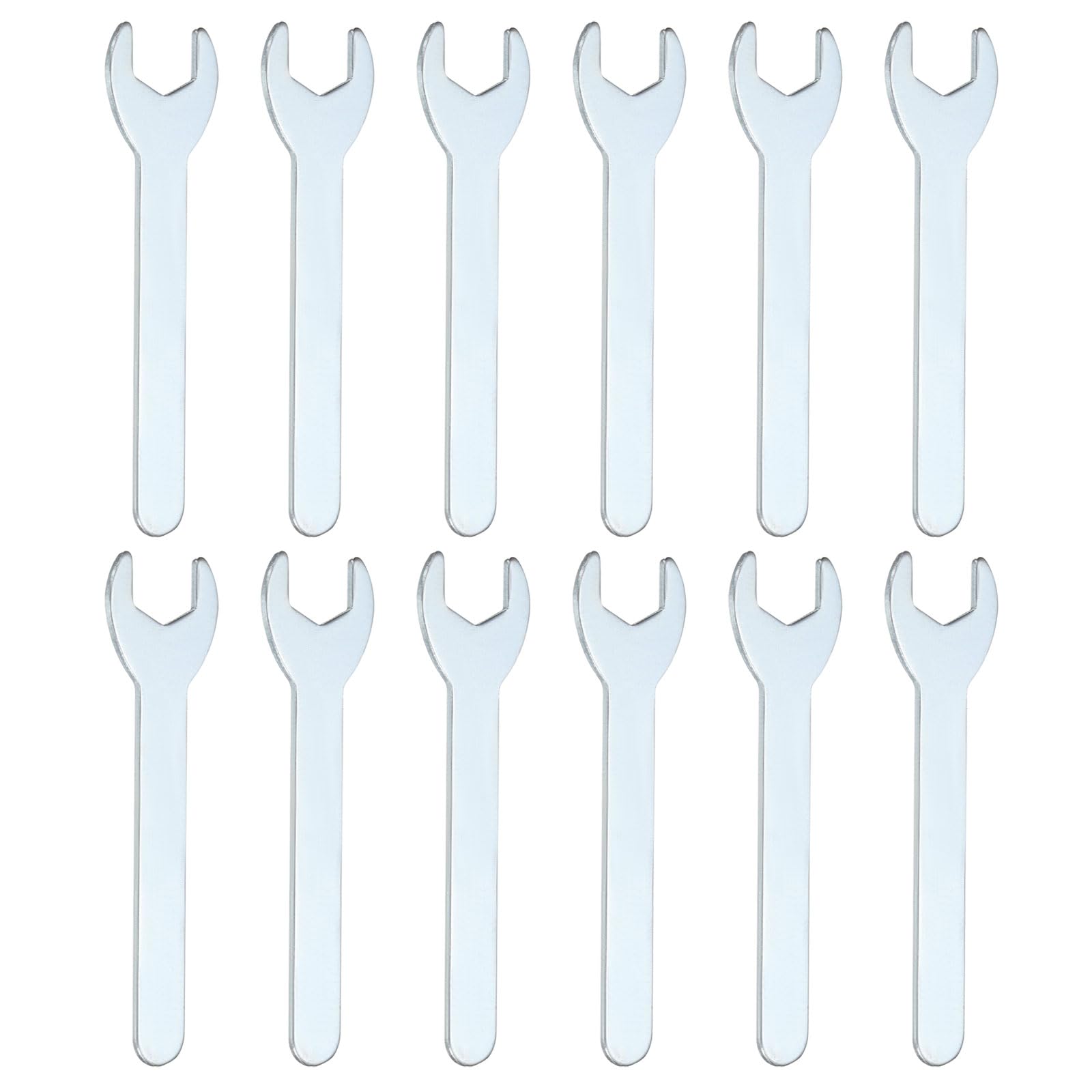sourcing map 12pcs Super Thin Open End Wrench 17mm Metric 108mm Long 2mm Thickness Lightweight U-Shaped Spanner Single End Wrenches for Automotive Repair Furniture Assembly