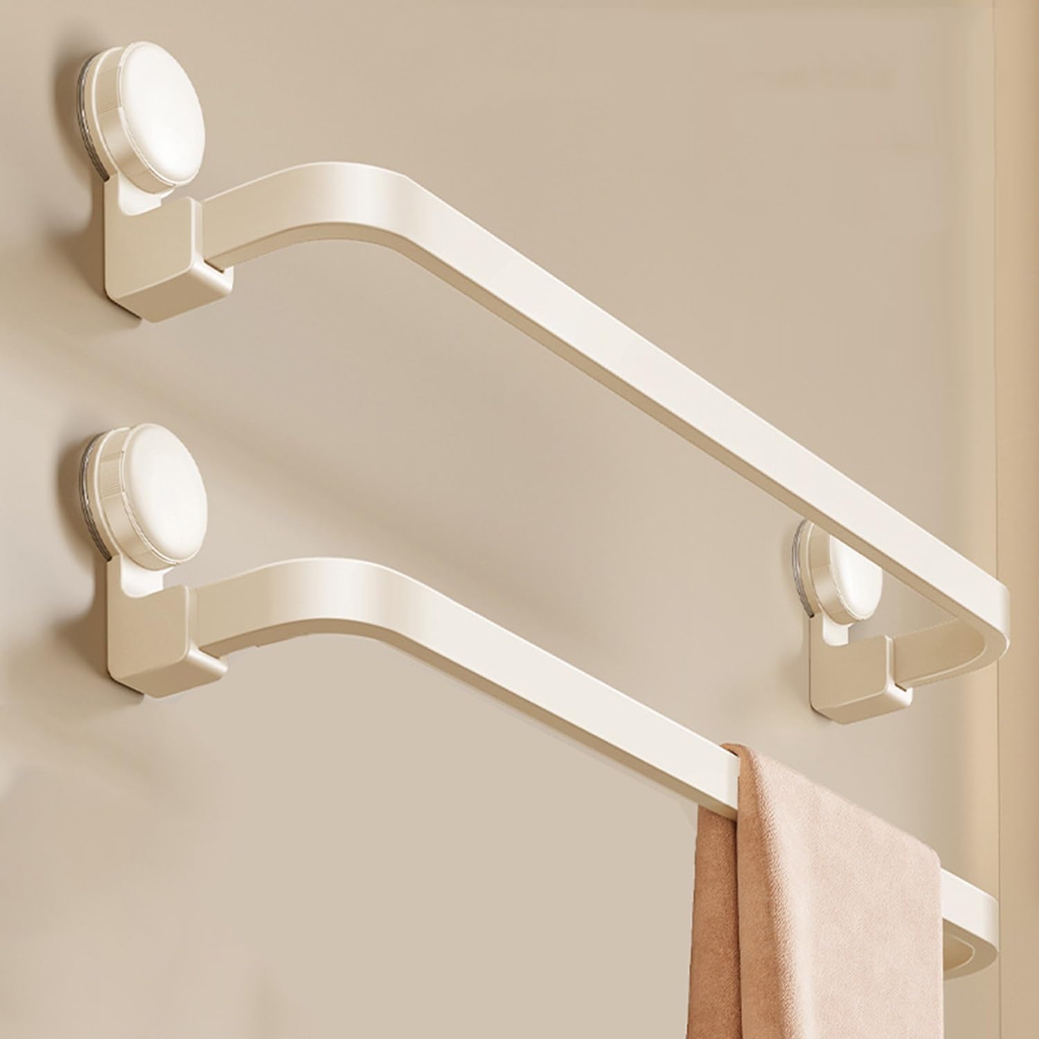 LMYSXAOZ Bathroom Towel Racks Suction Cup Bar No Drill Wall Mounted, Strong Reusable Holder For Bathroom, Kitchen And Hotel(70 cm/27.5 in)