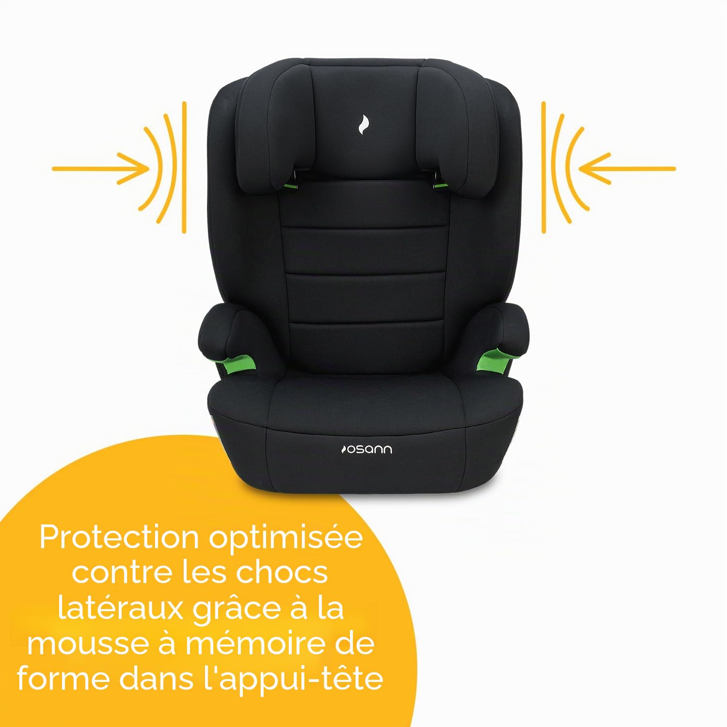 OSANN - Siège auto bébé/enfant Musca I-Size 100-150 cm - noir - 14 positions, Ceinture 3 points, Face à la route