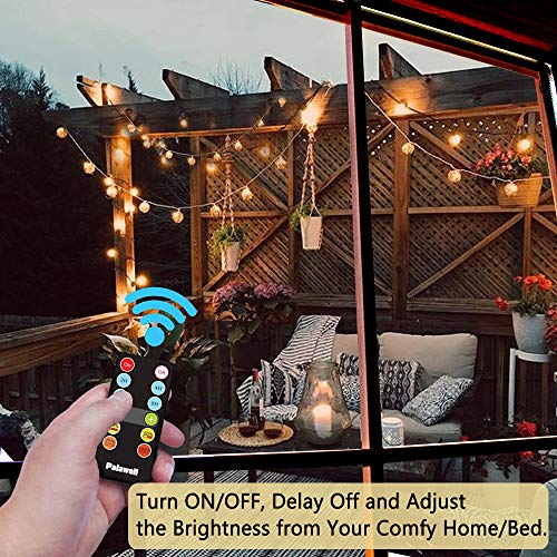 Palawell 100FT Dimmer Switch Lights Timer Waterproof Outdoor Wireless Remote Control Kit, 350W LED Dimmer for Dimmable LED String Bulbs