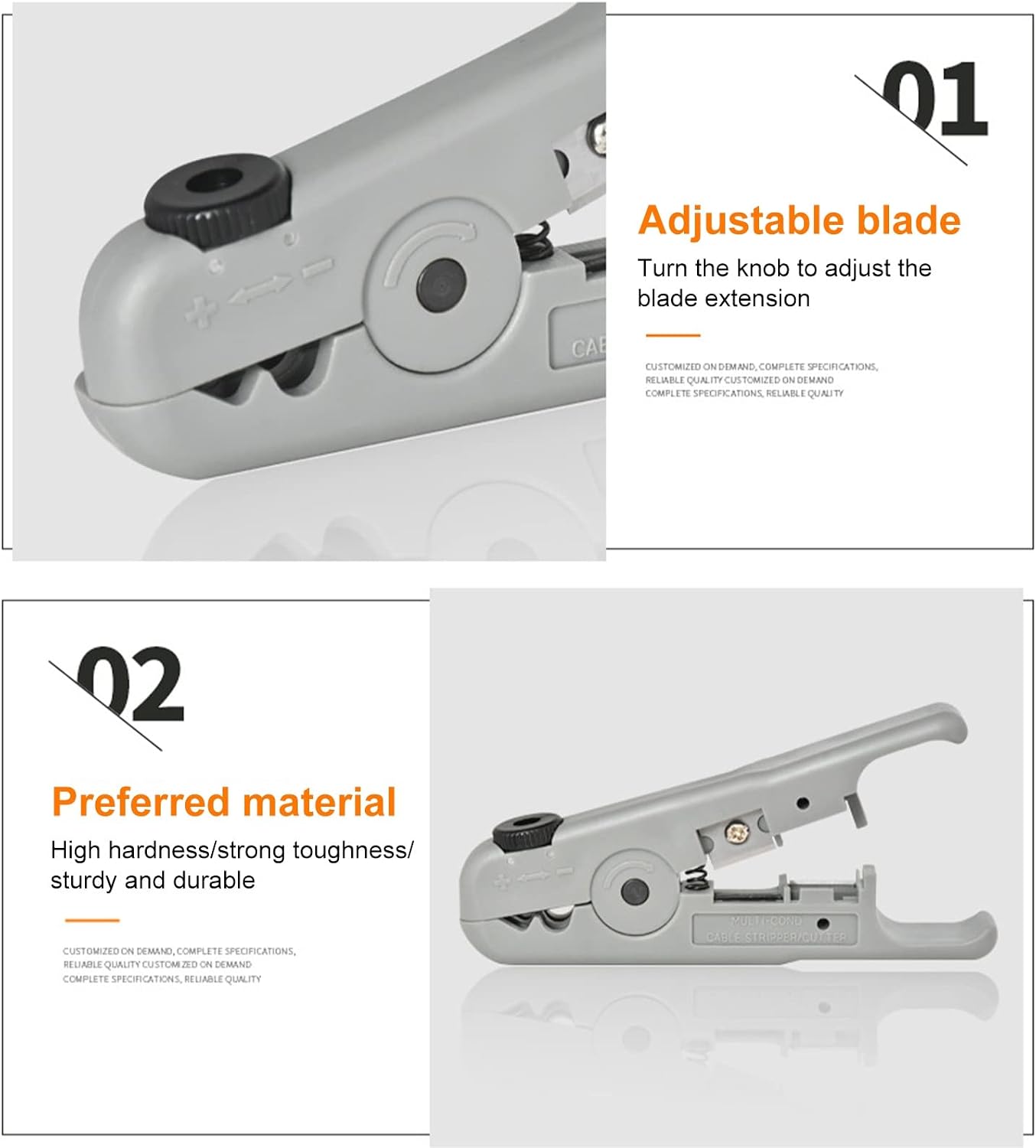 Portable Wire Stripper Demolisher Home DIY Accessories Crimper Pliers Crimping Tool Cable Stripping Wire Cutter Pocket