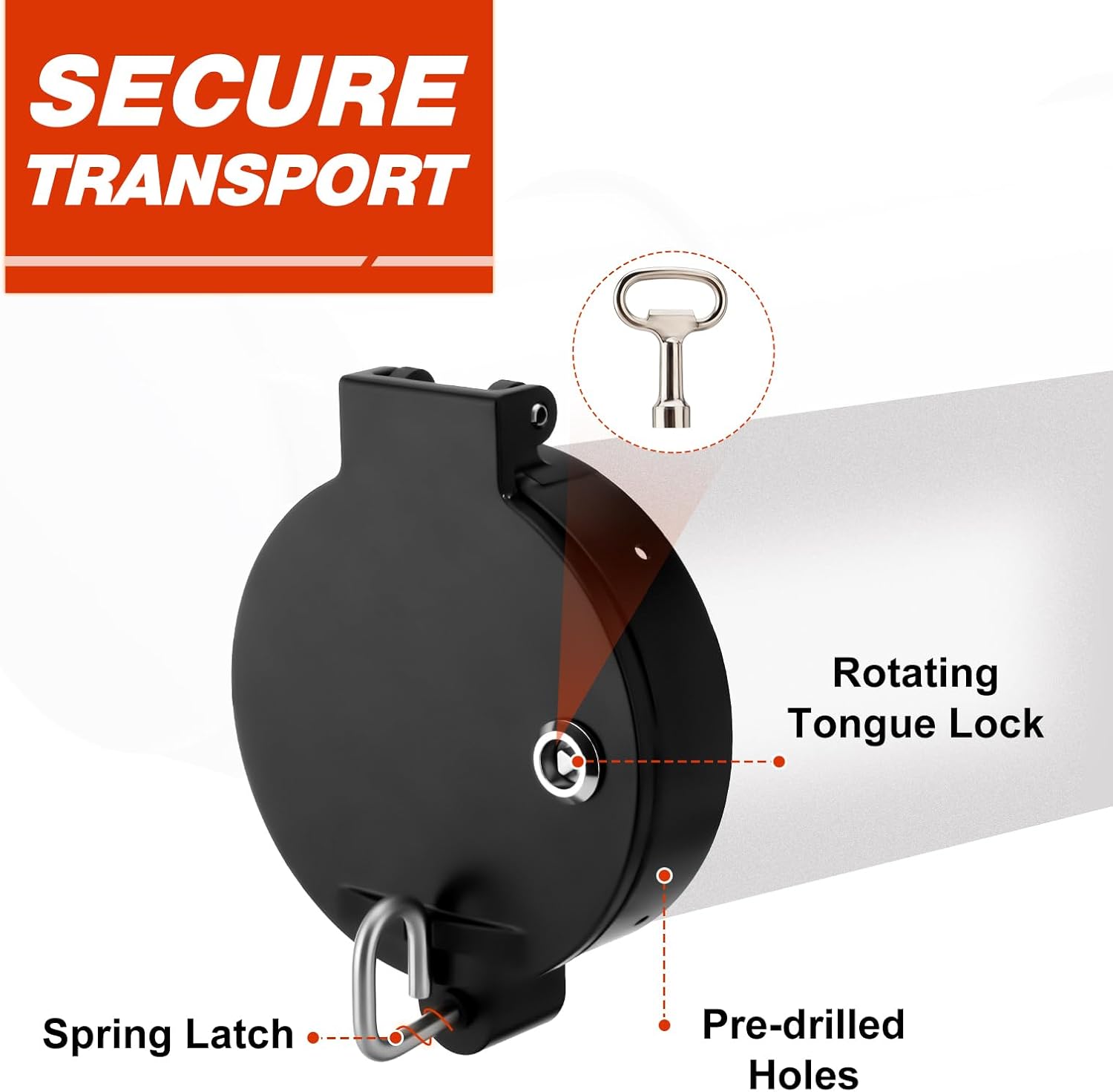 Conduit Carrier Kit Fit for 6" PVC Pipe Roof Rack Accessories for Truck Van SUV Black