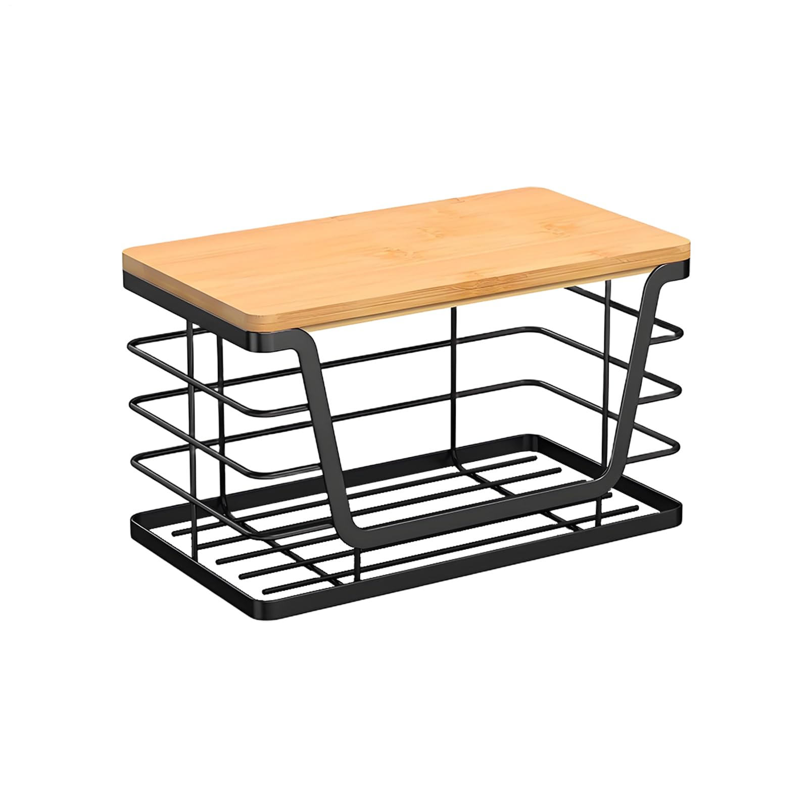 Porte-sac poubelle de cuisine design bois pour placard et buanderie moderne