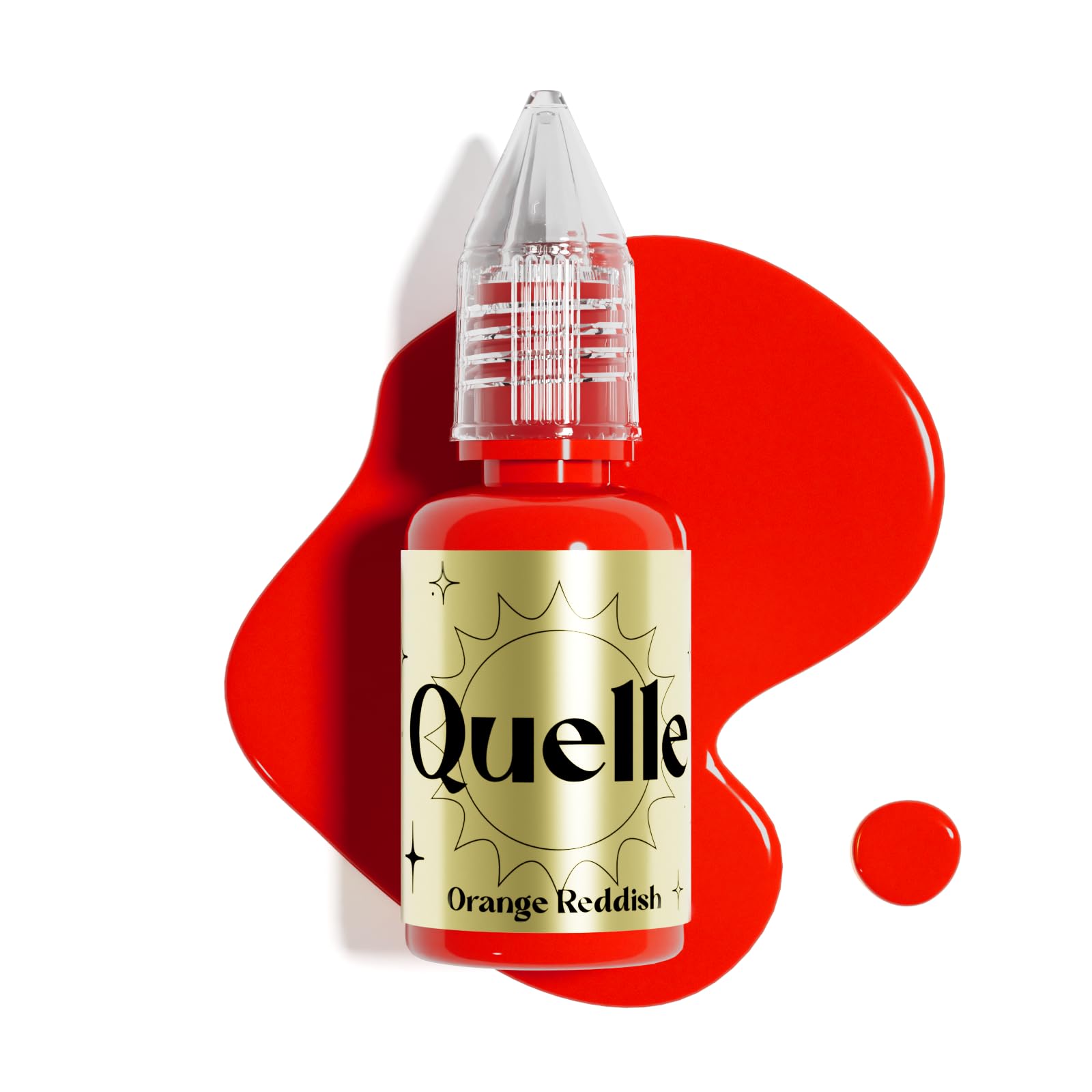 QUELLE Permanent Lip Ink - Water Based Pigment (Orange Reddish) Vegan for Lip Blush & Microblading