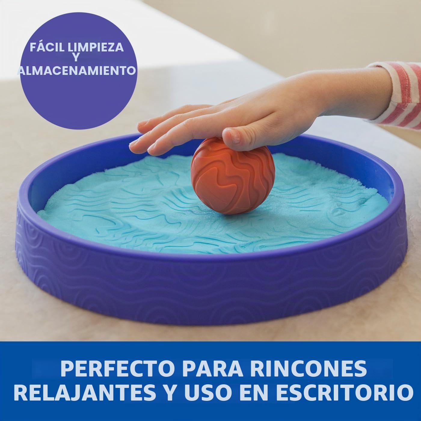 Learning Resources Playfoam Sand Esferas Calmantes 2237, A Partir de 5 Años, Juego Sensorial, Relajación y Mindfulness, con Bandeja y Esferas