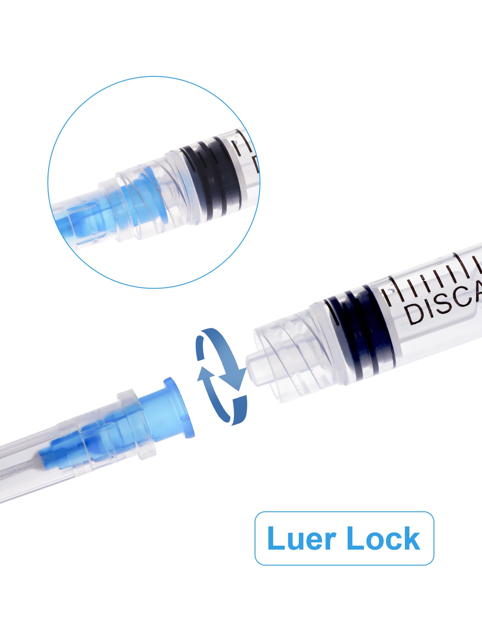 3ml/cc Syringes with 23 Gauge 1 Inch Disposable Lab Supplies, Pack of 20 — Amazon image 2