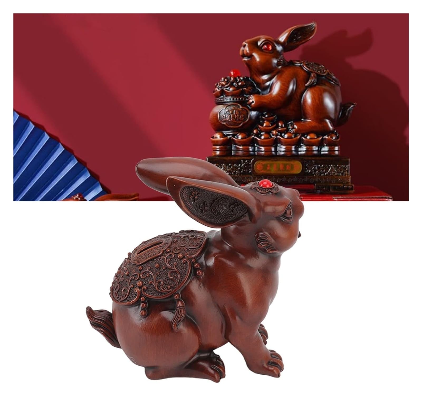 Skarbonka, skarbonka w kształcie królika, z żywicy, dekoracja, do sypialni, stół, salon