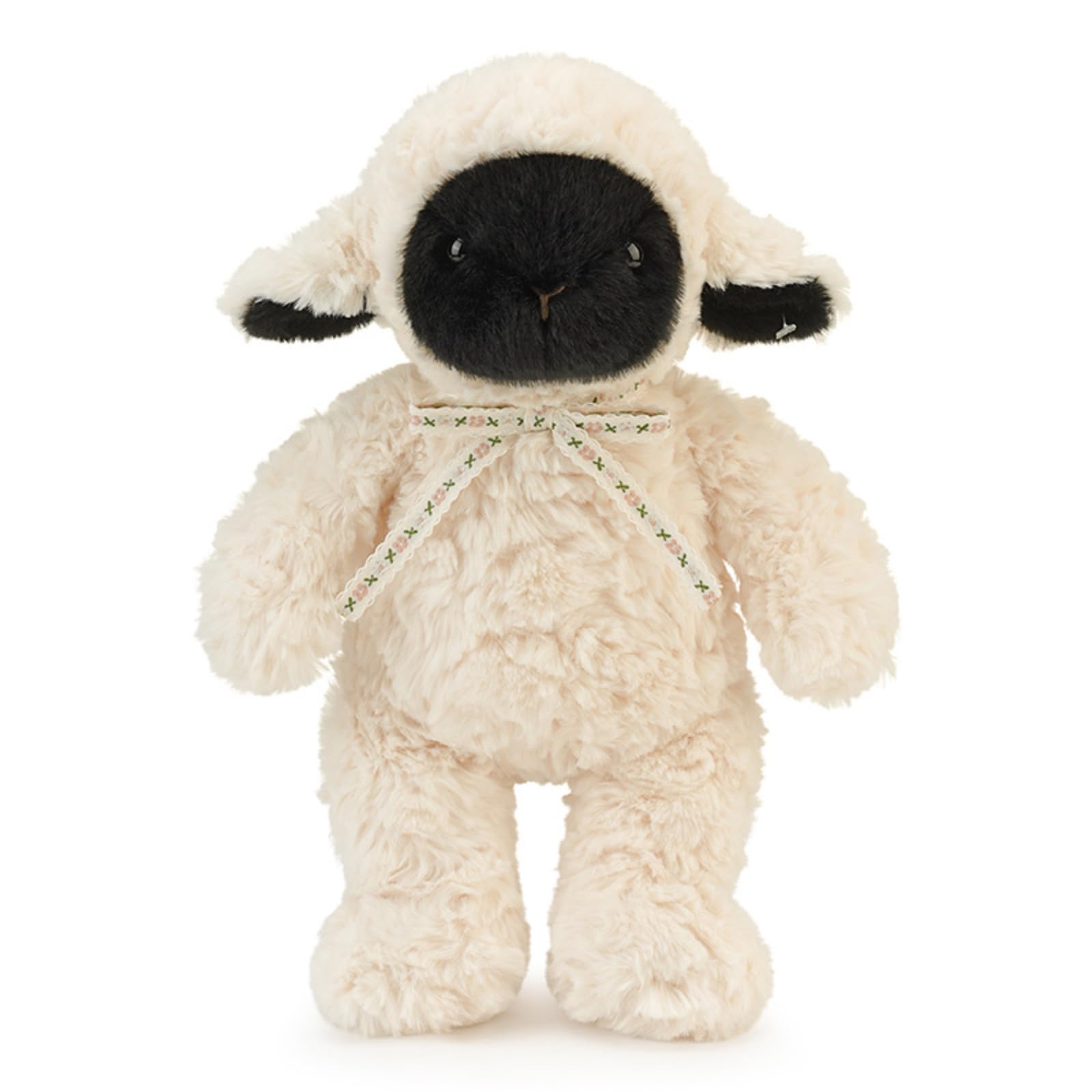 45CM/17.7'' Black Face Sheep | Lamb Plush Soft Toy | Fluffy Realistic Animal Plushie | Cuddly Stuffed Animal Gift for Boys Girls Adults