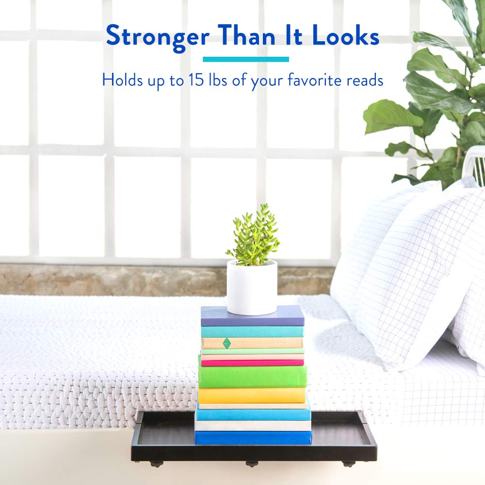 BedShelfie Plus Wood Bedside Shelf for Bed & Bunk Bed Shelf Tray Table