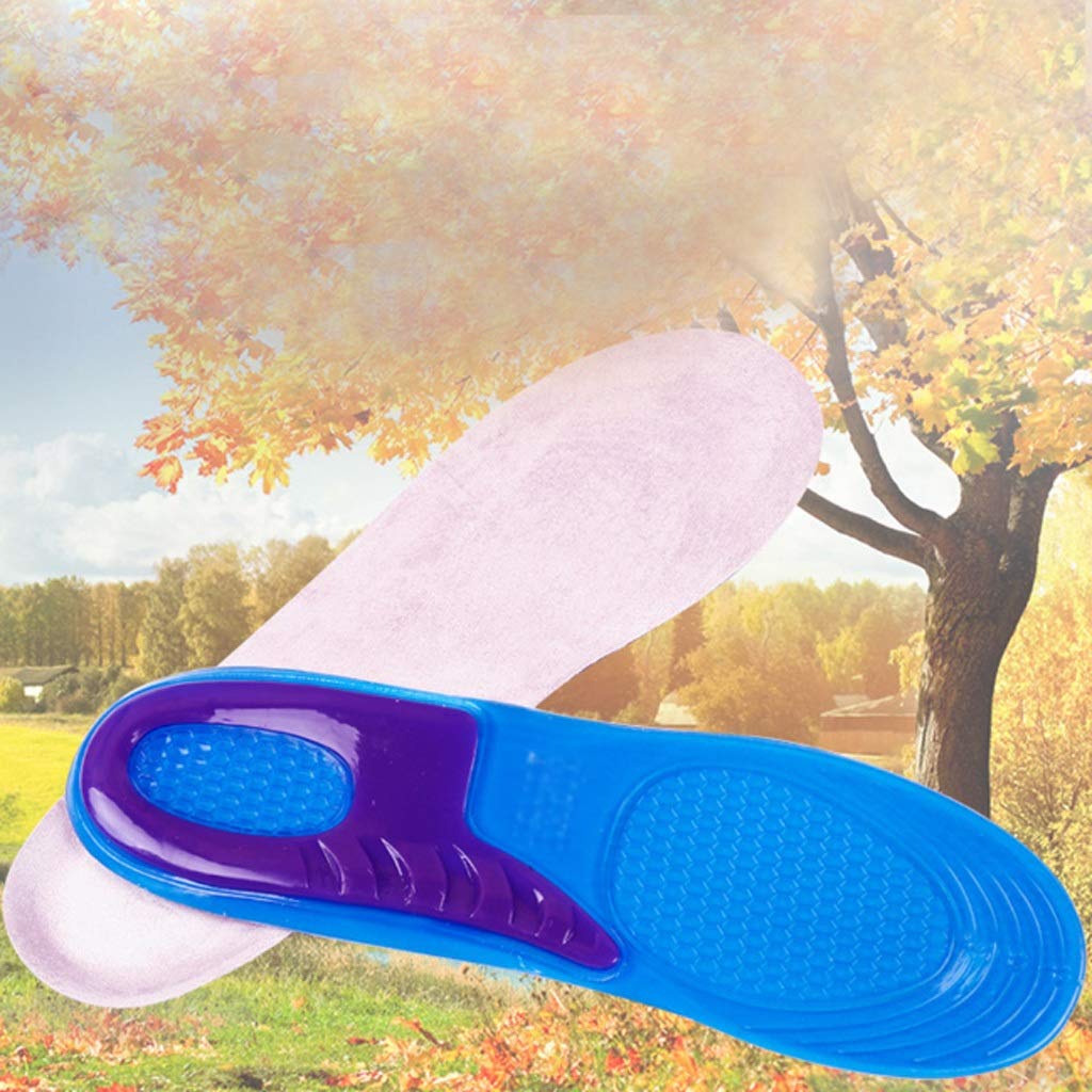 EDDGE 1 par de Plantillas ortopédicas for Zapatos Deportivos Suaves de Gel Antideslizante de Silicona for Masaje con Soporte de Arco, Plantilla Unisex (Size : 33-37)