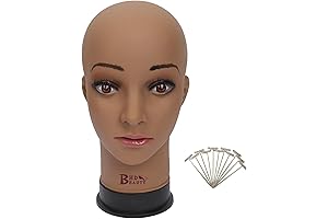 Bald Mannequin Heads for Wigs Display with T-Pins