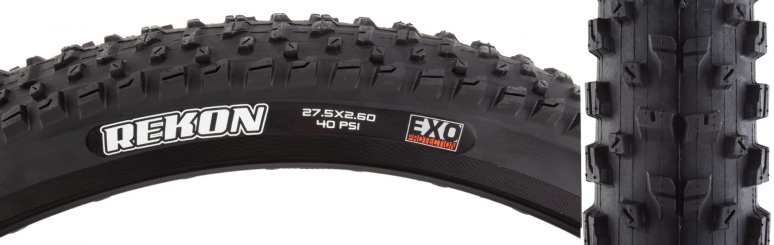 Maxxis Rekon - Wire Bead - Dual Compound - 29, 27.5 - EXO - E25 Rating | Light-Duty Trail Tire, Size 27.5x2.60 - EXO, E25