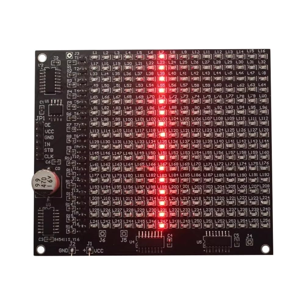 256LED Component Soldering Exercise Board Kit,DX-TP17 300 DIY Advertising Screen Component Soldering Board Kit - Image 2