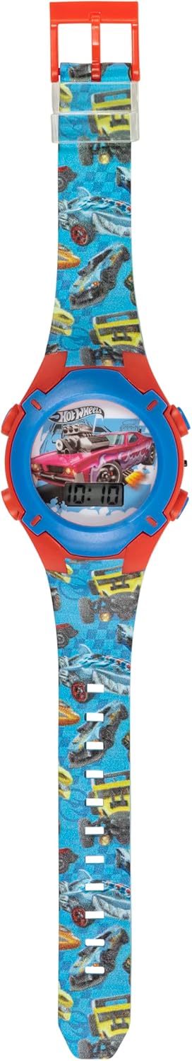 Hot Wheels Kids Watch – Rotating Dial Lights, LCD Display, Adjustable Comfortable Strap, Collectible Tin – Perfect for Boys and Girls - Image 9