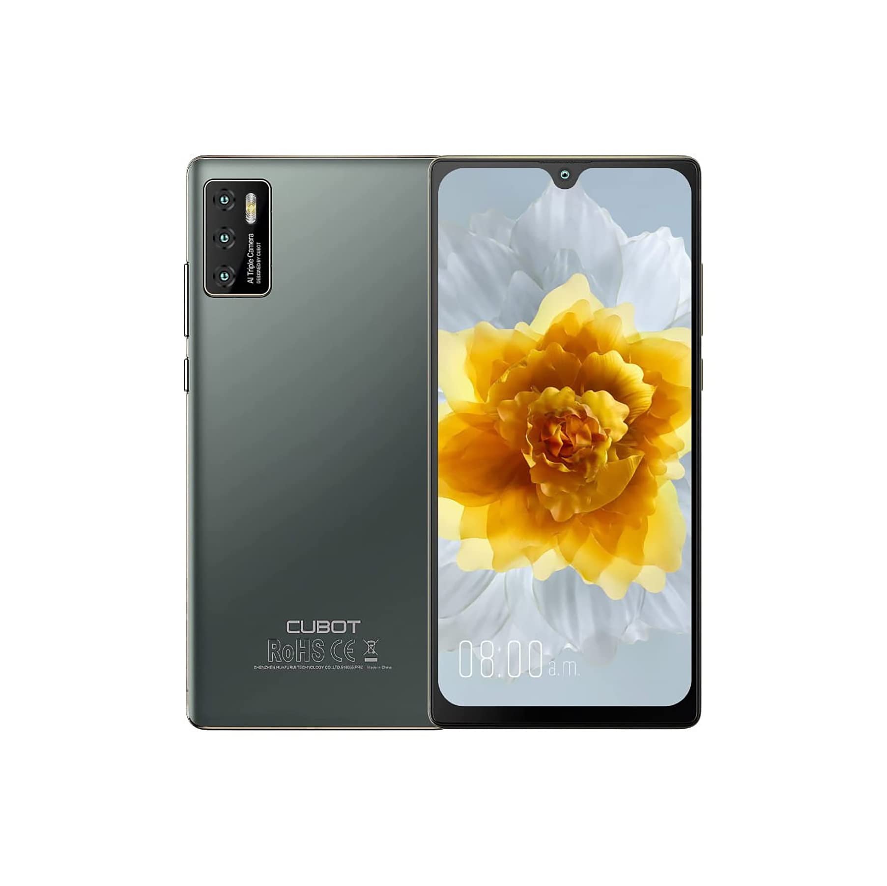 P50 - smartfon 6,2" HD+, 6 GB i 128 GB, podwójny aparat, 20 MP, bateria 4200 mAh, Android 11, procesor Mediatek Helio P22, kolor zielony