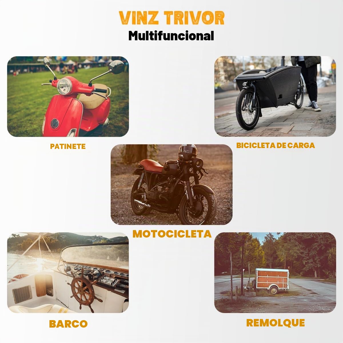 VINZ Trivor Candado de Moto Disco | Antirrobo con Llave | Homologada ART 4 | Testado Acero Endurecido ø11mm | Candado de Cadena/Cadena de cerradura para Motos & Scooters - 150cm