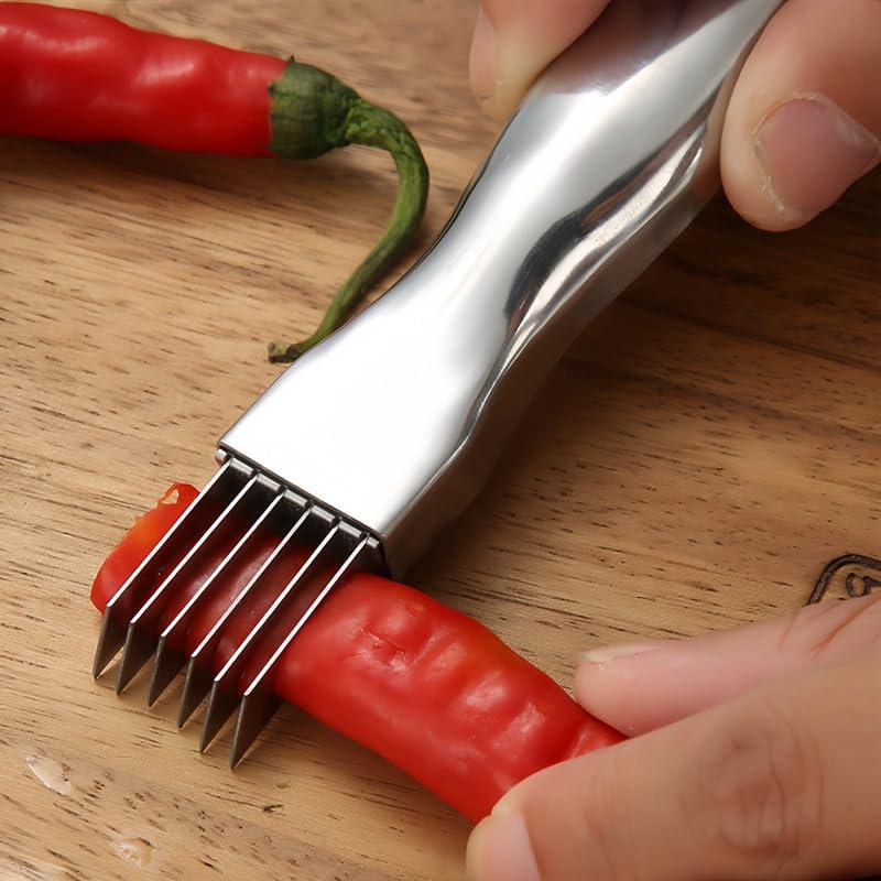 Shred Silk The Knife - 2024 Upgrade Green Onion Cutter, Stainless Steel Vegetable Slicer For Kitchen - View #4