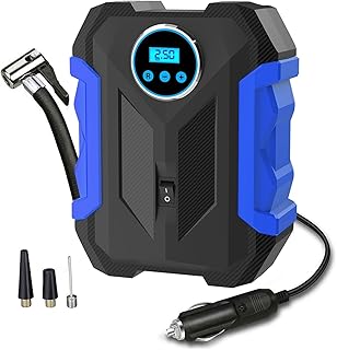ZGYOZMNG Inflador de neumáticos 12V 150Psi Compresor de Aire para automóvil Bomba de Aire eléctrica portátil Motocicleta Bicicleta Fútbol Baloncesto Bomba de inyección de Aire (Color: Azul) (Azul)