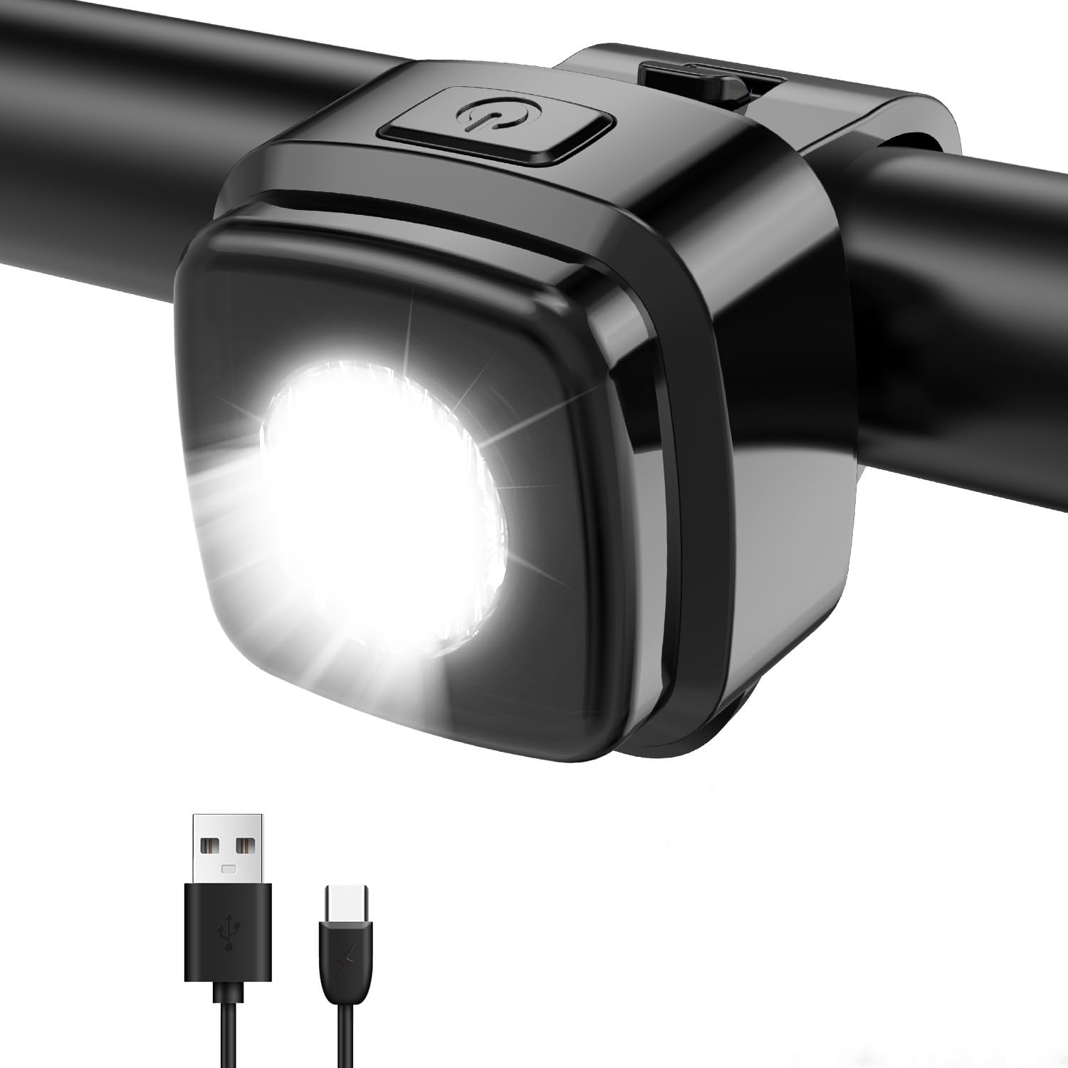 Antimi Fahrradlicht vorne,IPX5 Fahrrad Frontlicht StVZO-zugelassen Ahead Led Fahrrad licht fahrradlampe wasserdicht Black…