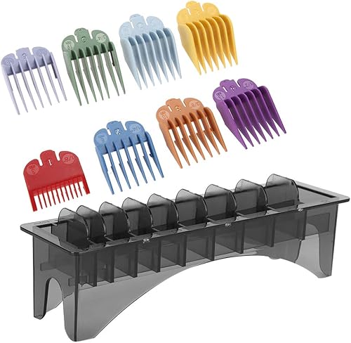 Miniatura 3 de Soporte para guardia de cortapelos, caja de almacenamiento de peine guía, 10 rejillas eléctricas para cortar el cabello, organizador de peine guía