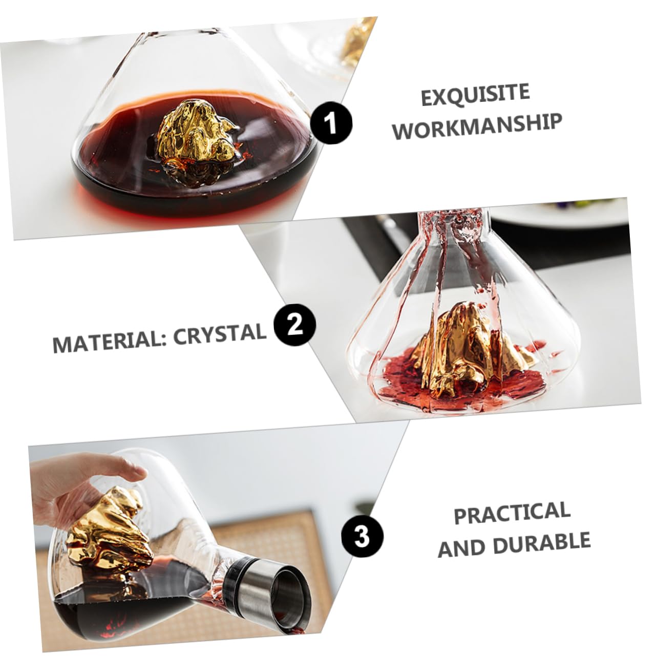 TOPBATHY Decantador De Cristal Decantador De Vino Portátil Decorativo Para Amigos