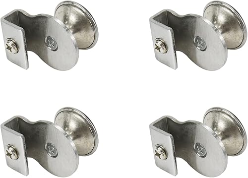Miniatura 1 de Bitray Manijas de puerta de cristal para ducha, clips de abrazadera, clip de puerta de vidrio plateado, manija de tirador para 0.197-0.315in de
