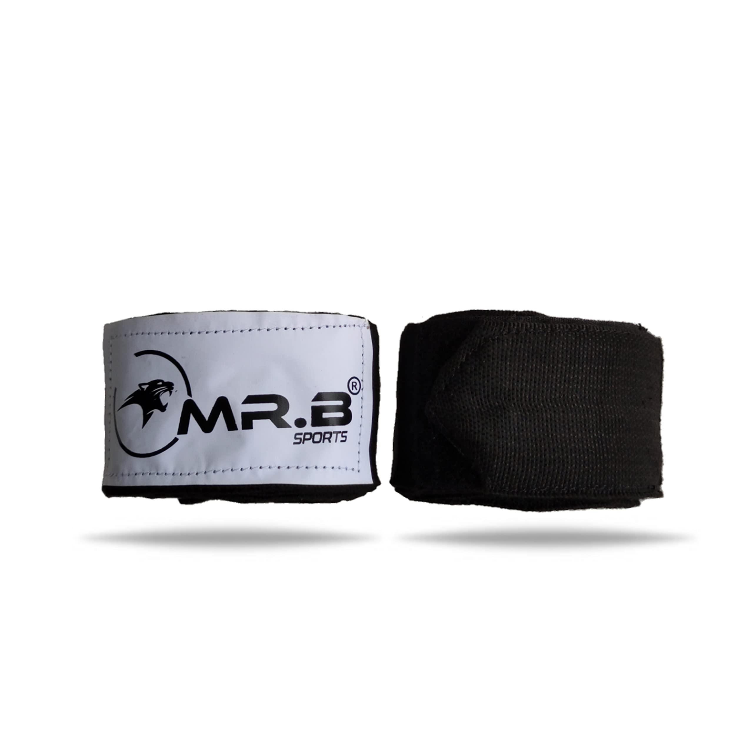 MR.B SPORTS Hand Wraps, Hand Wraps for Boxing, Boxing Hand Wrap Punching Hand Wraps 108" & 180" Length (Black, 180" Length)